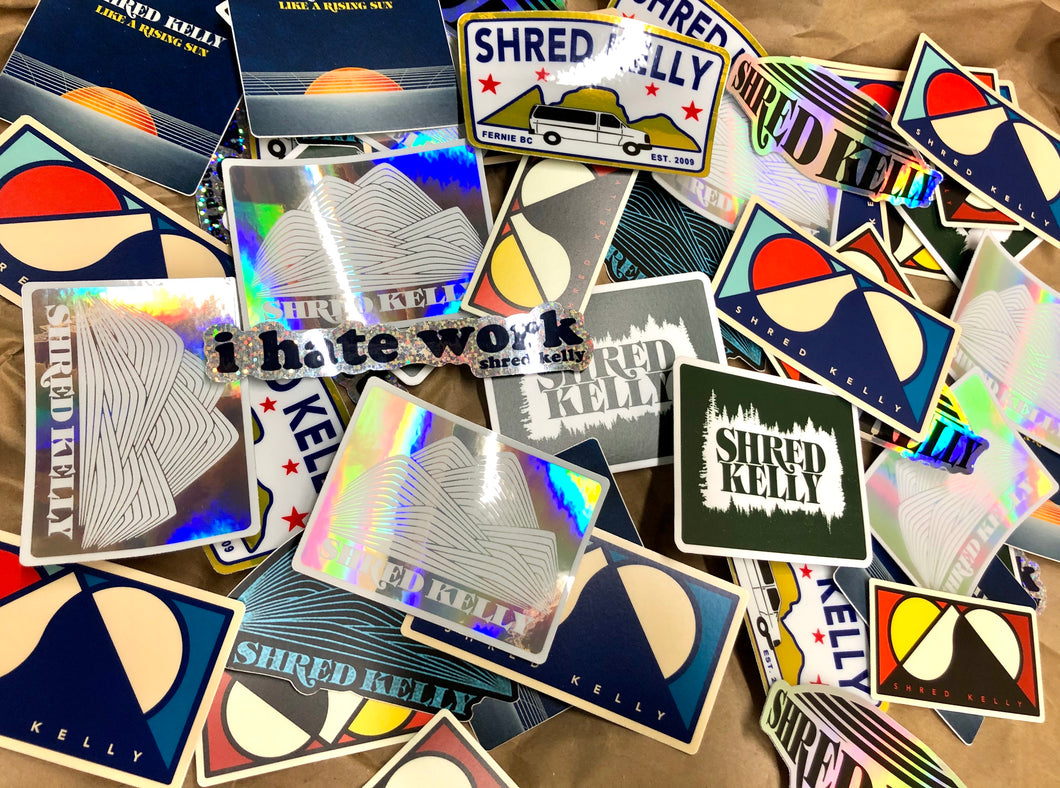 Shred Kelly Stickers - 3 pack